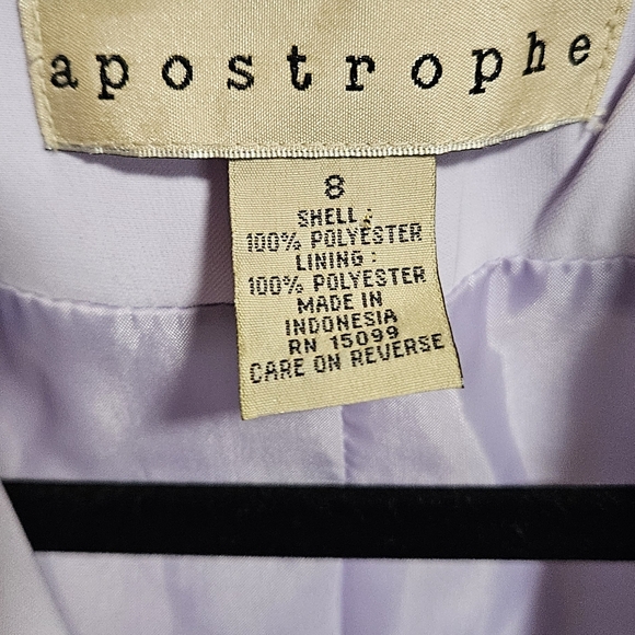 Apostrophe Light Purple Women's Blazer Size 8 - Picture 2 of 5